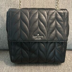 Kate Spade Briar Lane Black Quilted Brayden Convertible Backpack Bag